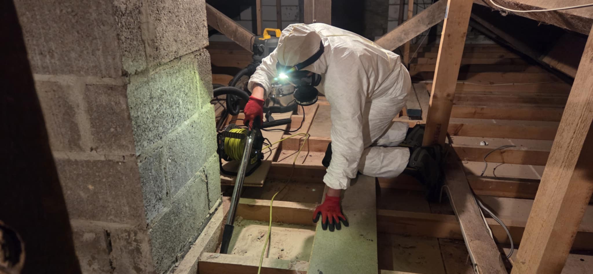 cleaning contaminated loft
